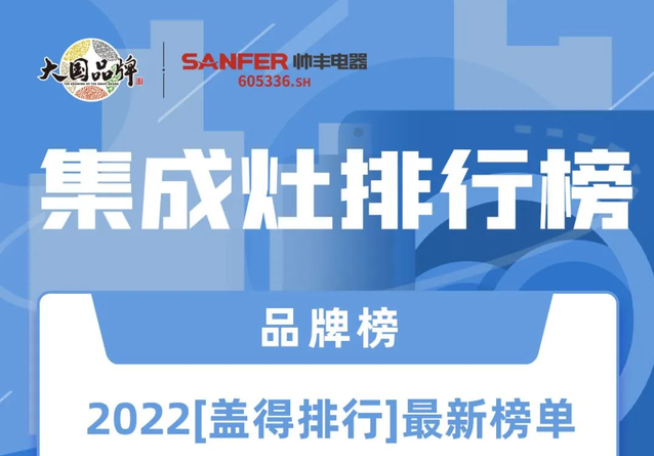 上榜蓋得測評排行榜│帥豐這兩款集成灶真不是蓋的！