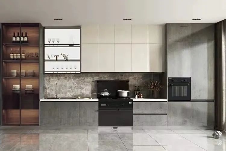 通透個(gè)性的現(xiàn)代簡約廚房，帥豐集成灶也能輕松駕馭