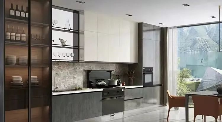 通透個性的現(xiàn)代簡約廚房，帥豐集成灶也能輕松駕馭