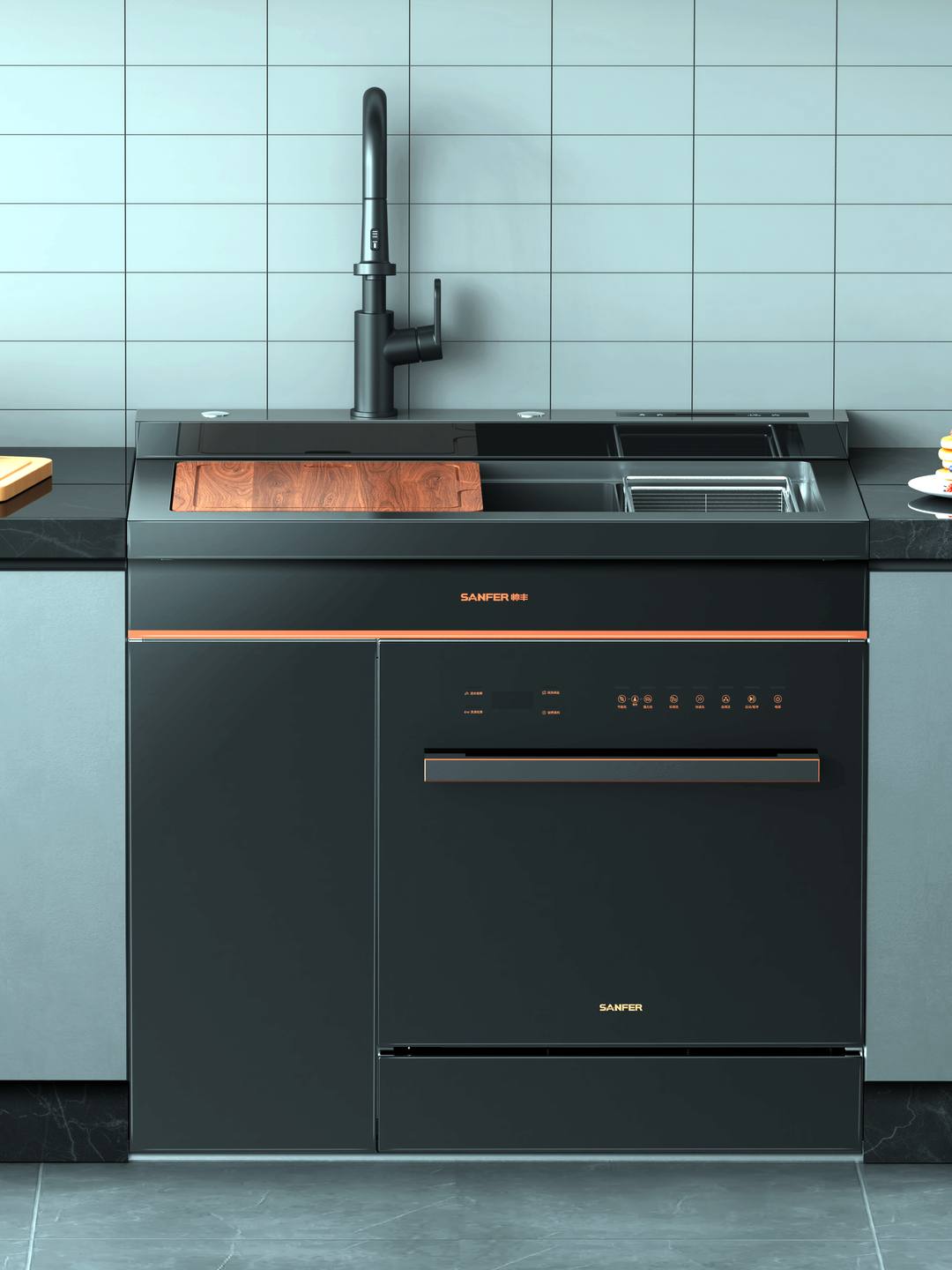 老廚房改造大變樣，帥豐集成灶+洗碗機(jī)集成水槽就是這么神！