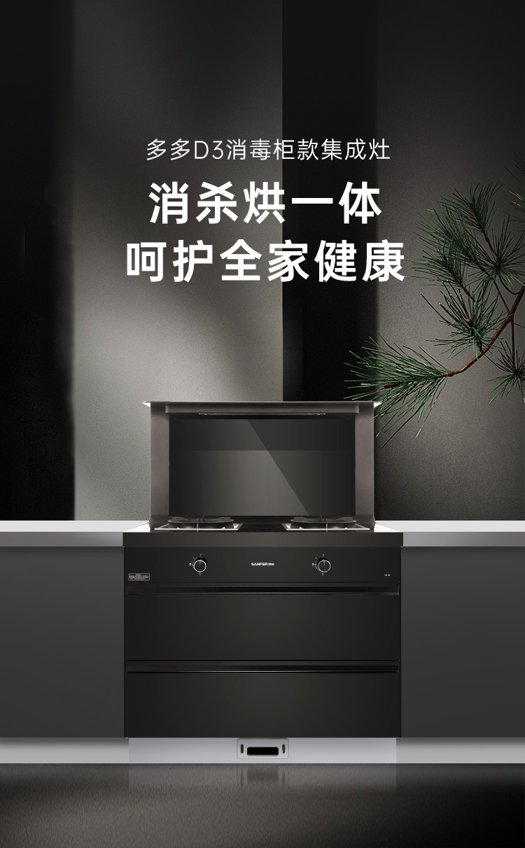 帥豐D3消毒柜款集成灶