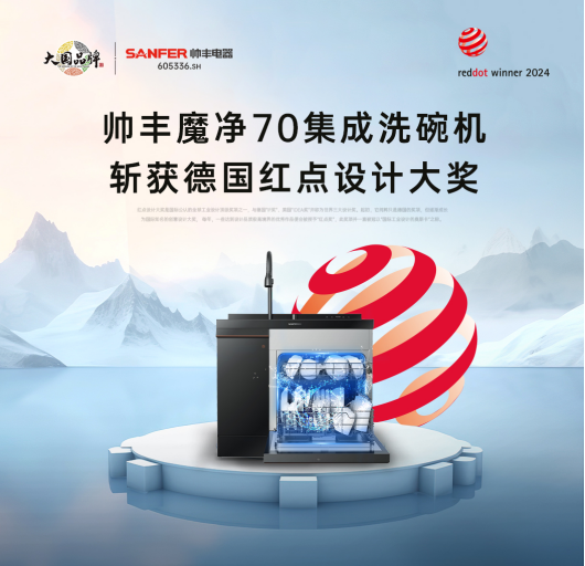 魔凈70榮膺德國紅點獎，集成洗碗機設計上升新高度