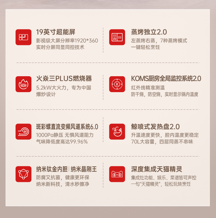 帥豐星辰X6蒸烤獨立集成灶