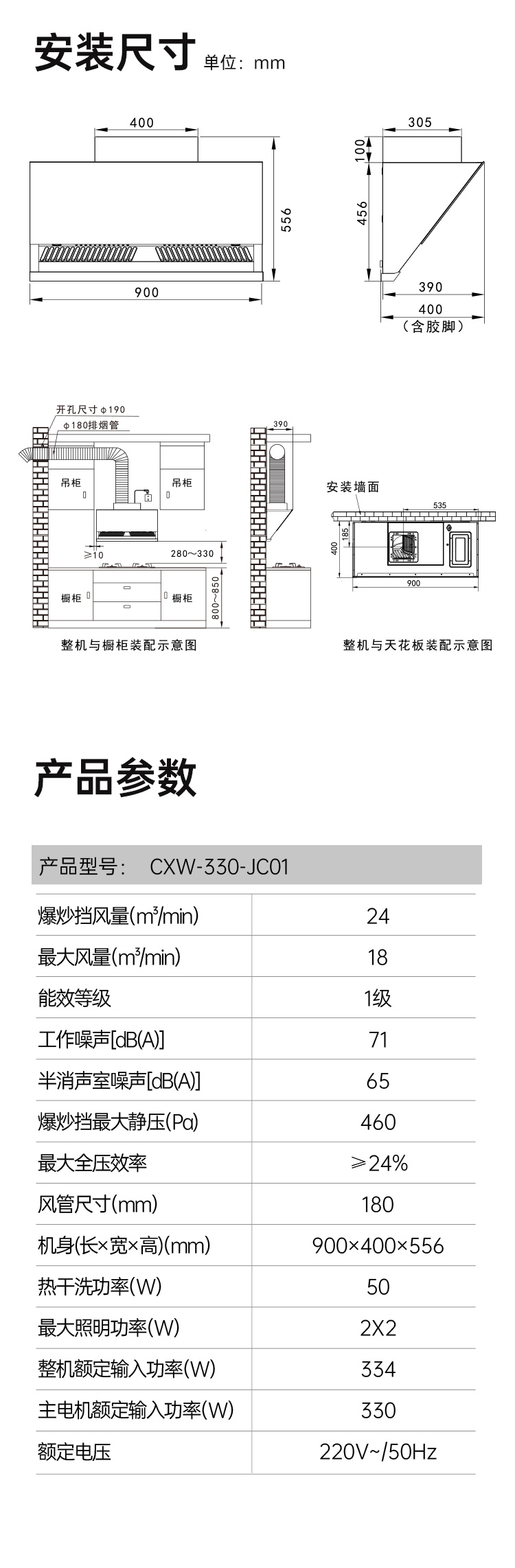 帥豐JC01上排煙機煙機灶具