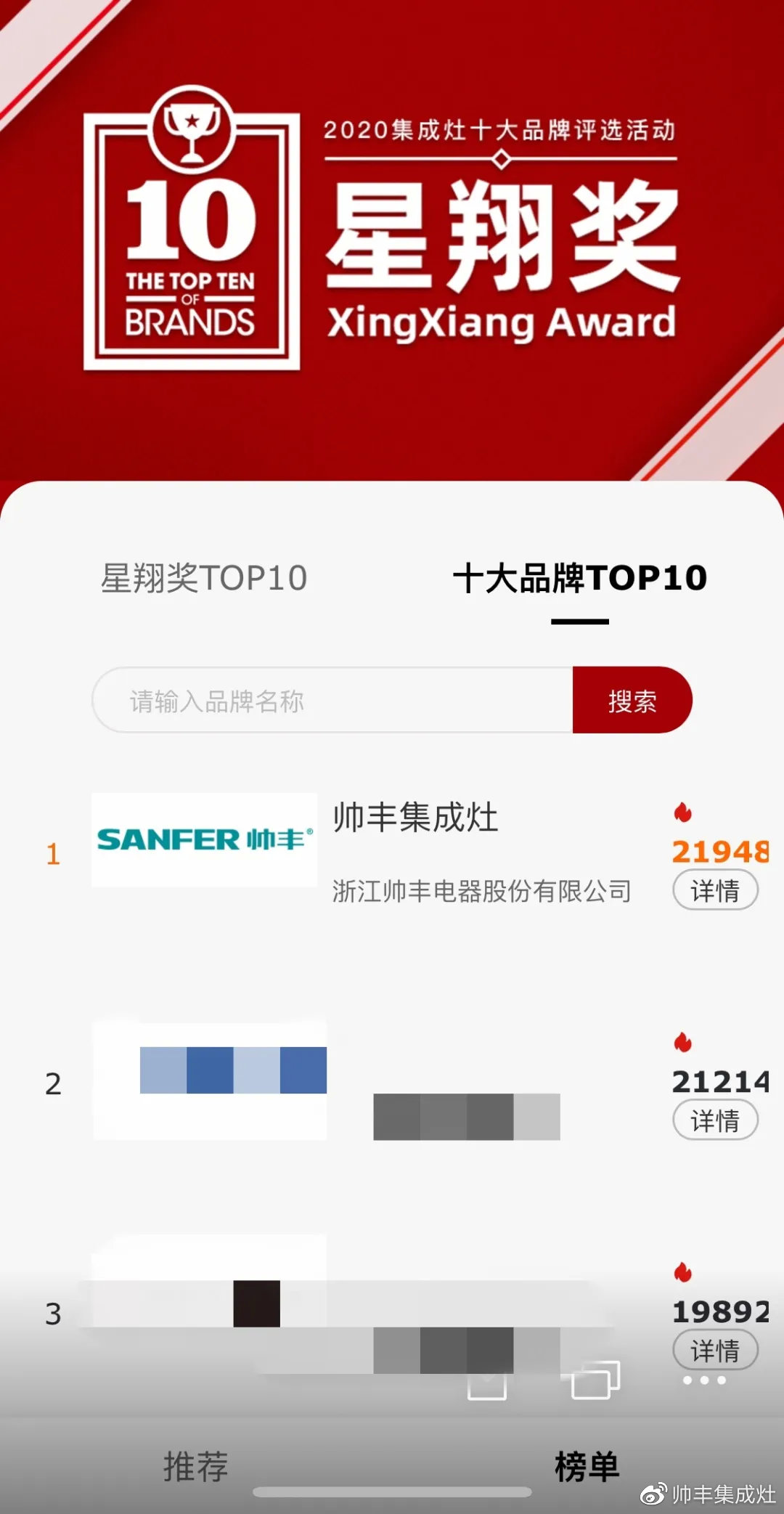 2020集成灶十大品牌即將揭榜，期待帥豐好成績！